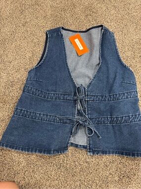 Source Unknown Dark Blue Denim Vest